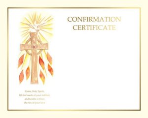CONFIRMATION CERTIFICATE - CREATE YOUR OWN