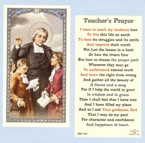 J.B. DE LA SALLE TEACHER'S PRAYER