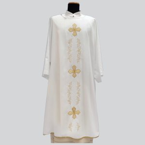 Dalmatic with Gold Crosses in Lana Oro Barre Fabric