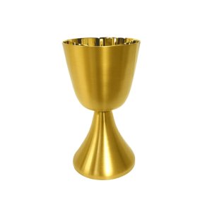 Communion Cup, Satin Gold Finish 16 oz