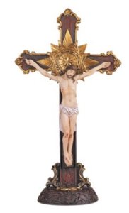 Ornate Standing Crucifix 12" H