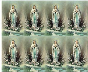 OUR LADY OF LOURDES PRINTABLE HOLY CARD