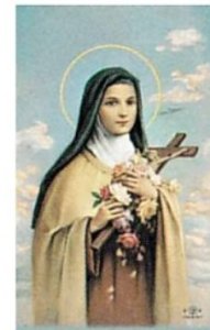 LAMINATED ST THERESE CUSTOM PRAY CARD