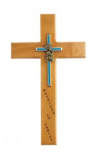 Baptism Personalized Wood Cross, Boy