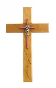 Baptism Personalized Wood Cross, Girl